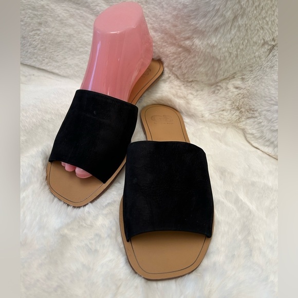 Gianni Bini So Basic Black and Tan Slide Sandals Sz-9.5. N - Picture 2 of 9